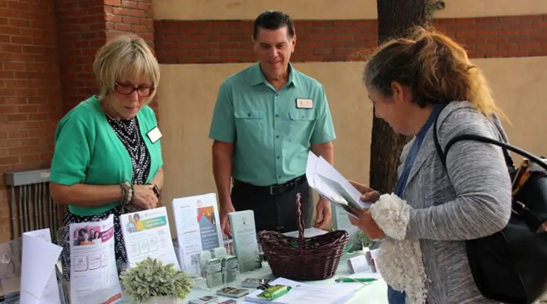 Staff providing resources.